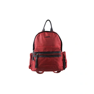 Women Red Polyester Backpack Trendy Traveling Backpack School Bag