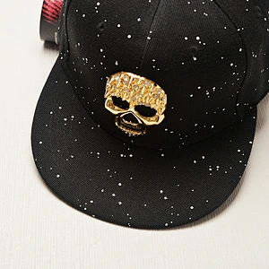 Fashion Adjustable Gorras Planas Men'S Snapback Dancing Hat Custom Hip Hop Baseball Cap With Metal Patch