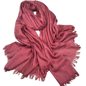 Women's Fashion cotton oversize extended pure color scarf