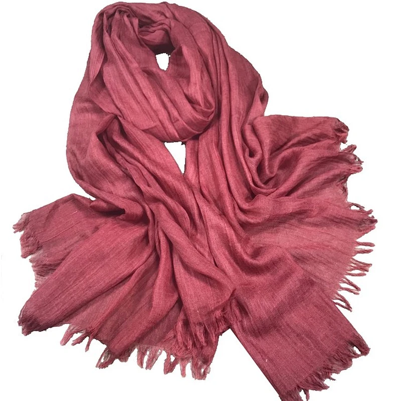 Women's Fashion cotton oversize extended pure color scarf