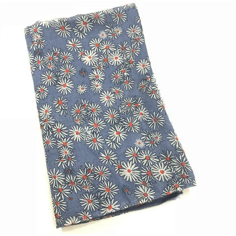 Scarf for woman leisure style sunflower patchwork fabric customized scarf