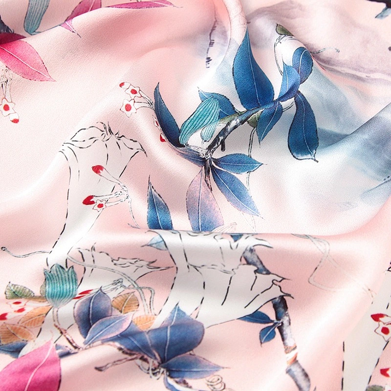 Factory direct luxury custom print wensli women silk scarf