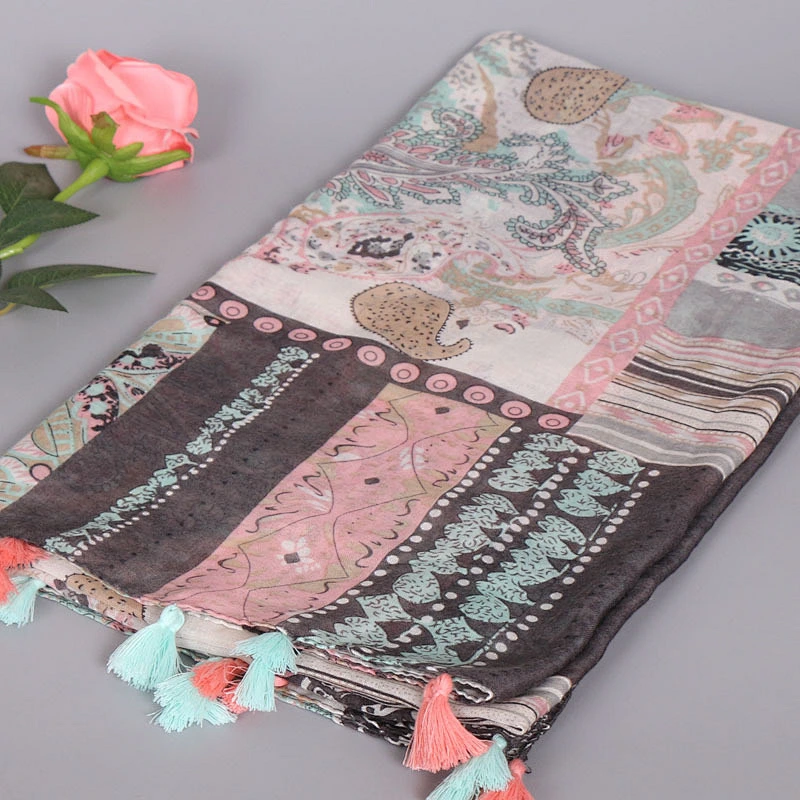 New products on china market fancy knitted scarf silk scarves pakistan
