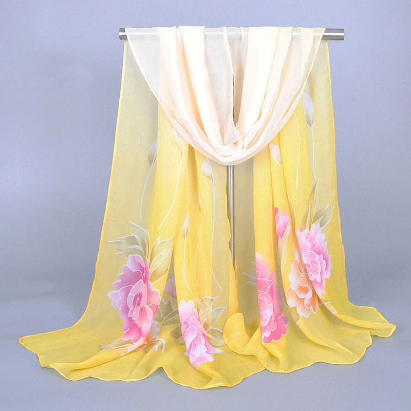 Ningbo instant hijab silk printed scarf