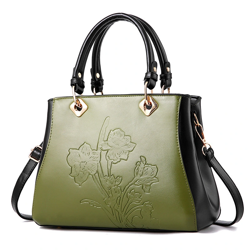 2019 Fashion cheap ladies pu shoulder bag flower tote bag handbag for women