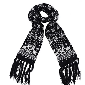 Christmas snowflake elk thickened wool couple warm scarf neck