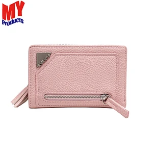 Short Wallet Ladies Small Women Fresh Foldable Leather Coin Purse Leather Wallets