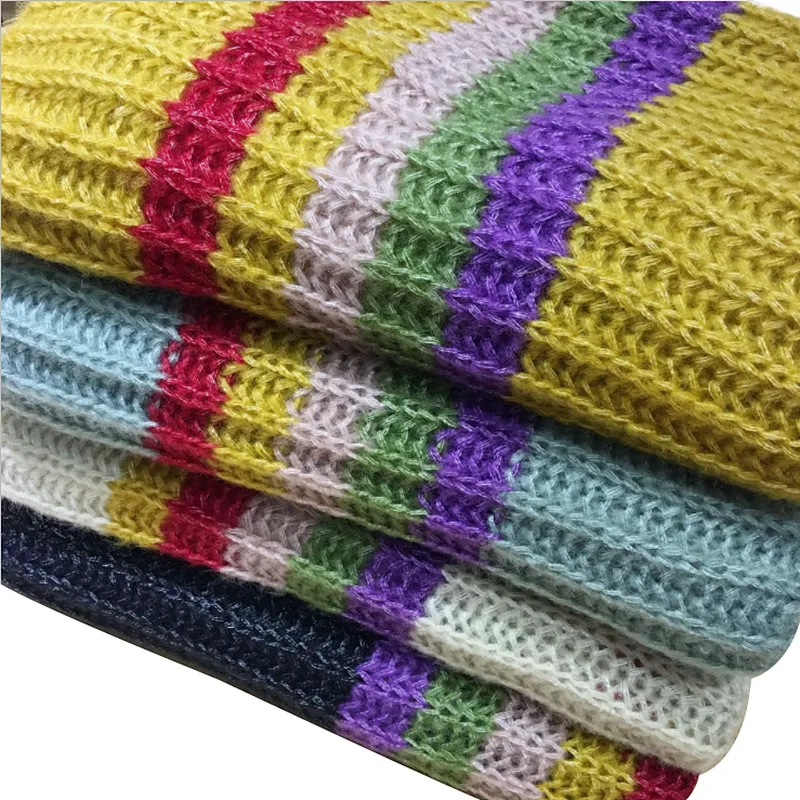 New style rainbow scarf thickened student warm scarf