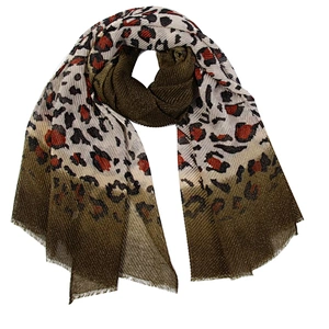 Autumn and winter new fashion  leopard silk print shawl warm scarf