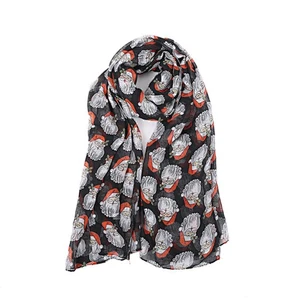 New fashion Christmas Santa Claus floral print scarf