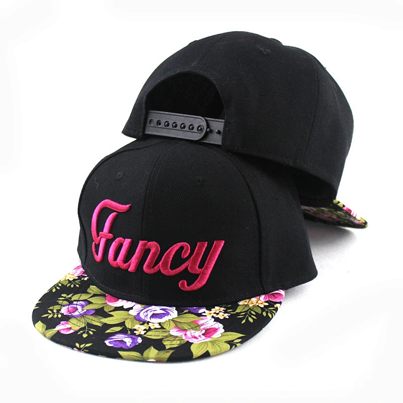 comfortable embroidered fitted snapback cap/flat bill cap with your own logo