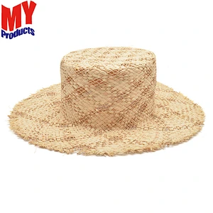 Best selling Best selling Hand-made summer beach decorative wide brim straw panama hat