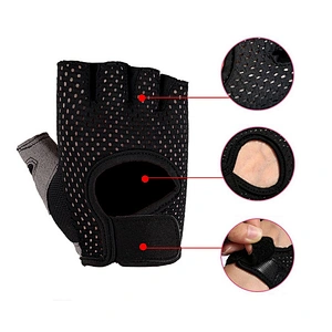 Non Slip Adult Outdoor Riding Sports Elastic Mesh Breathable Half Finger Gloves