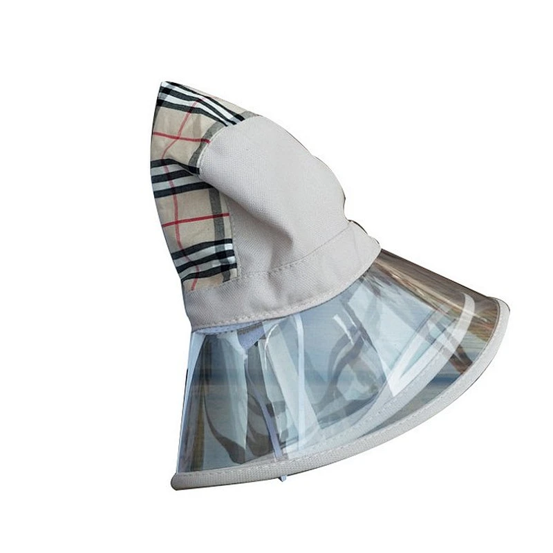 2019 New Style Fabric Splicing Transparent Bucket Hat