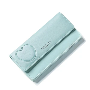 2019 Hot sale fashion ladies pu leather wallet girls purse long tyle wallets