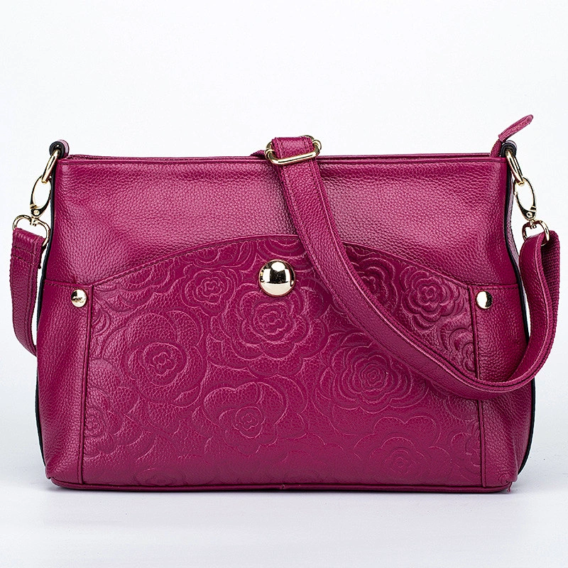 China suppliers ladies messenger bag genuine leather shoulder bags for women