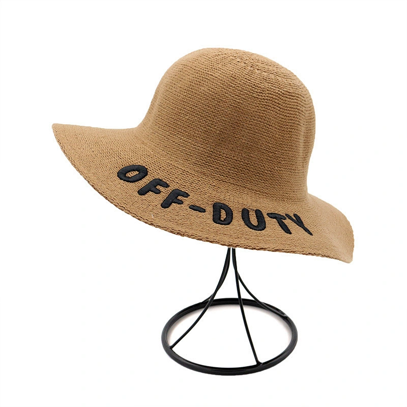 Beach Decorative Wide Brim Paper Sun Women Straw Hat