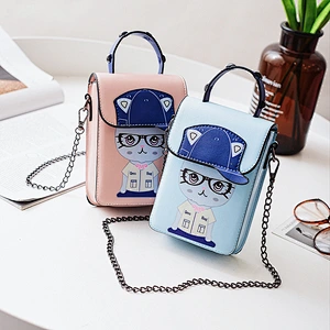 New Leather Girls' Fashion Mini Small Leather Messenger Bag Shoulder Bag Mini Carton Bag