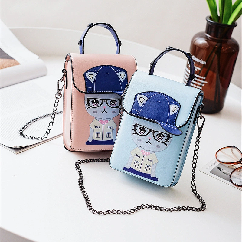 New Leather Girls' Fashion Mini Small Leather Messenger Bag Shoulder Bag Mini Carton Bag