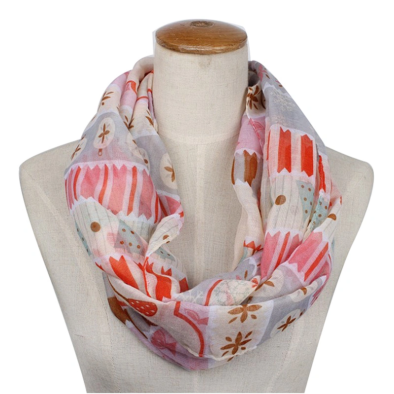 New style christmas cute small moose printed scarf