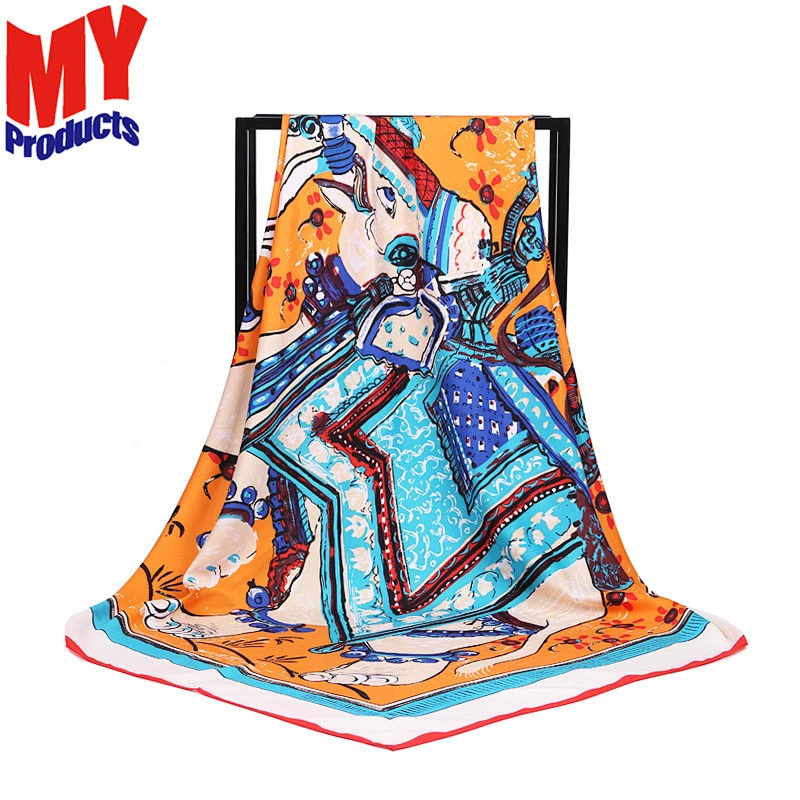 Silk scarf 90x90 mir cashmere scarf women scarf hijab
