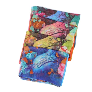 Spring and summer new model chiffon big print scarf female seaside scarf