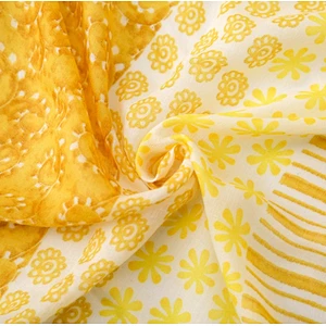 spring and autumn Korean version of joker yellow flower summer long travel shawl scarf