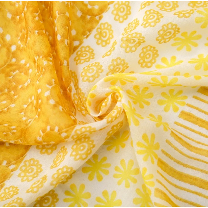 spring and autumn Korean version of joker yellow flower summer long travel shawl scarf