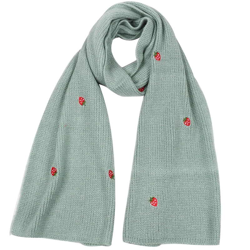 Lovely versatile knit long thickened  warm wool neck