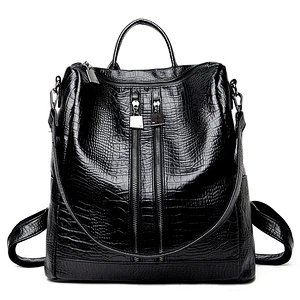 2019 New trendy good quality fashion woman pu leather handbag backpack