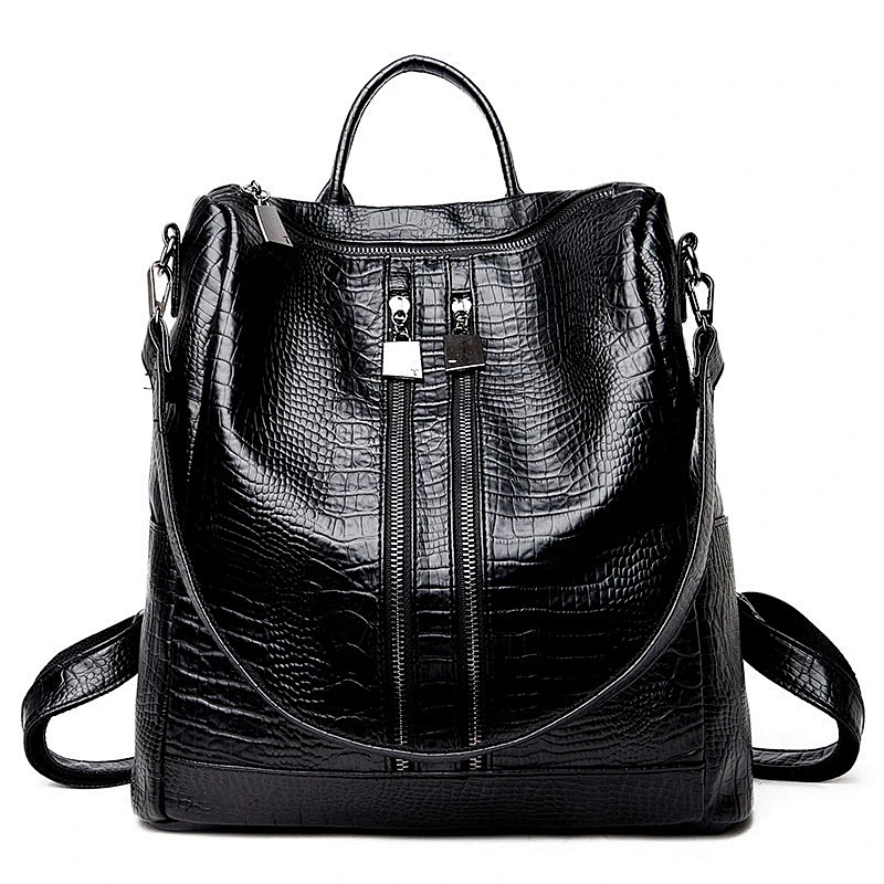 2019 New trendy good quality fashion woman pu leather handbag backpack