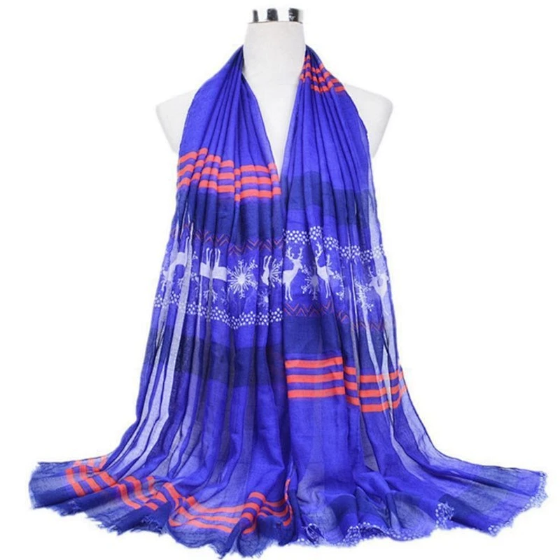 New style fashion  Christmas deer print scarf