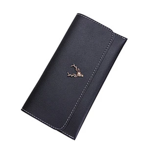 Promotional Waterproof Long Card Wallet PU Leather Girls Tote Wallet