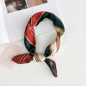 Square scarf women fashion professional variegated decorative print silk scarf