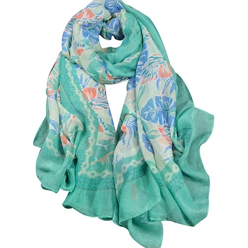 Oversize Hawaiian  printed shawl UV proof floral beach towel scarf