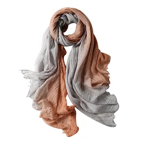 Wool scarf women's large size autumn and winter gradient neck versatile scarf