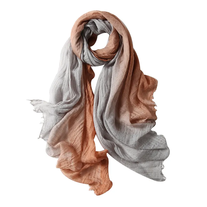 Wool scarf women's large size autumn and winter gradient neck versatile scarf