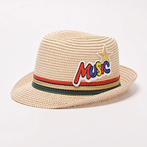 2019 Children Solid Straw hats Panama Fedora hat for children and adult Summer beach cowboy kids jazz caps