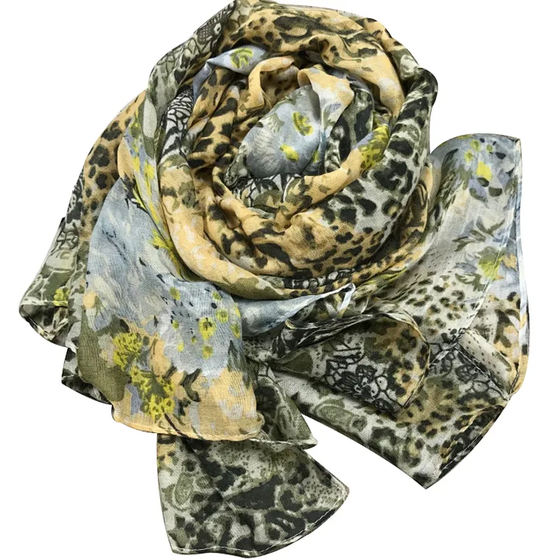 Occident spring and autumn leopard  printed scarf travel sunscreen shawl scarf