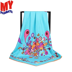 Magnetic neck cowls scarf satin silk pashmina sharqiaa scarf for ladies
