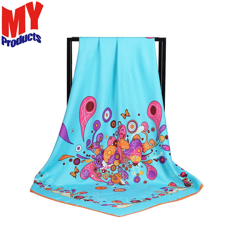 Magnetic neck cowls scarf satin silk pashmina sharqiaa scarf for ladies