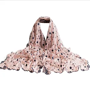 Leisure style embroidery sunshade shawl  beach towel silk scarves