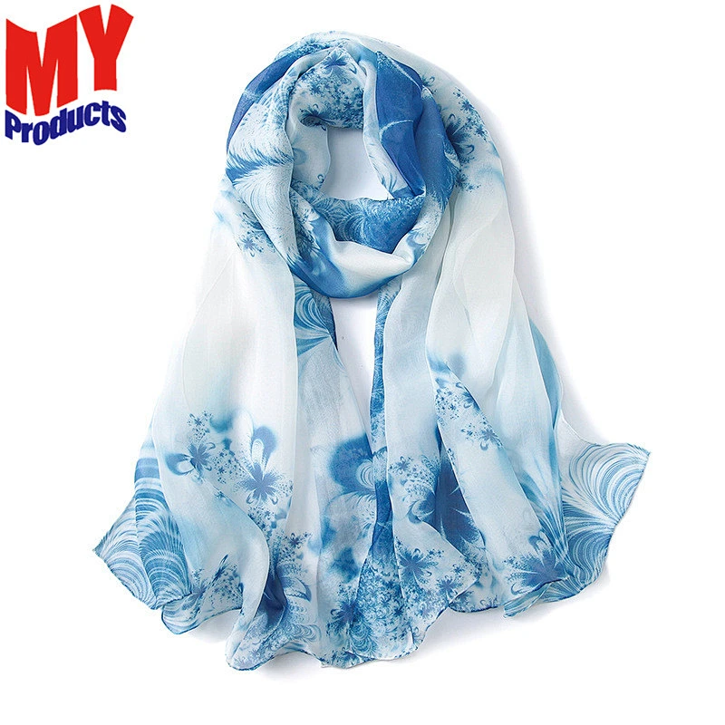 Hook flower wool scarf wedding scarf muslim 100 silk satin scarf