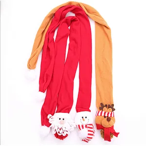 New Christmas scarf with old man and snowman warm cute scarves