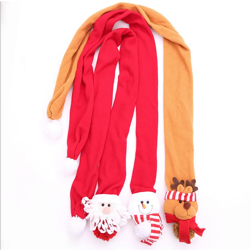 New Christmas scarf with old man and snowman warm cute scarves