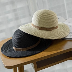 Wholesale Fashion Cheap Floppy Beach Summer White Wide Brim Women'S Man Church Juzz Felt Fedora Panama Sun Paper Straw Hat