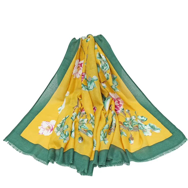 National style cotton and linen  scarf female beach towel Korean version of  versatile scarf