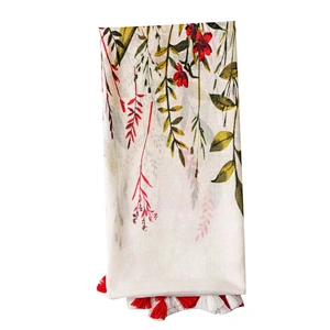 New national flower printed travel seaside holiday sunshade shawl beach towel scarf