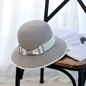 Summer Handmade Flower Straw Hat Women'S Garland Sunbonnet Bucket Hat Roll-Up Hem Beach Cap Sun Hat For Women