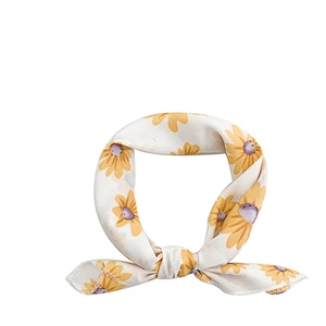 Fashion elegant square printed scarves hijabs , lady dress kerchief wholesale